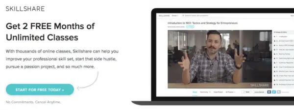 2 Free Months of Unlimited Classes on Skillshare
