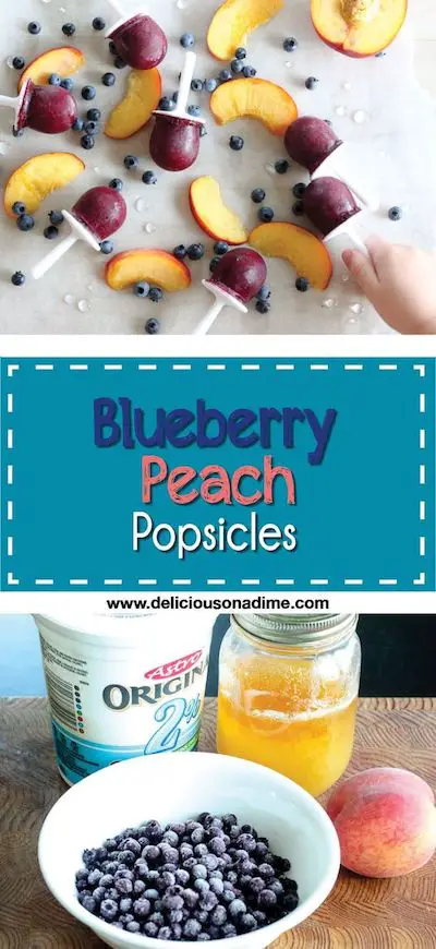 Blueberry Peach Popsicles - Delicious on a Dime