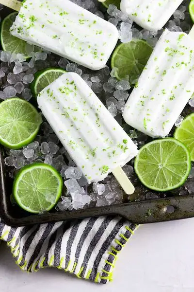Coconut Lime Popsicles Recipe + Photo by Vegan Huggs