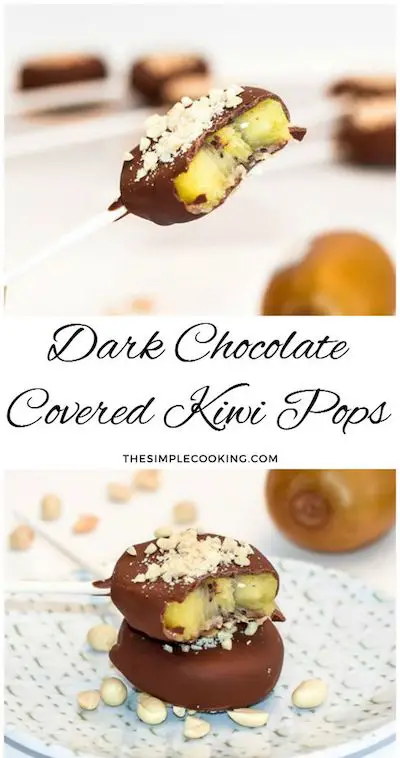 Dark Chocolate Covered Kiwi Pops - Recipe Aroma