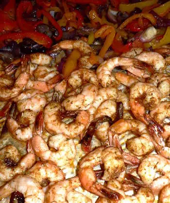 Easy Keto Cajun Shrimp Sheet Pan Dinner Recipe + Photo by TASTYGALAXY.COM