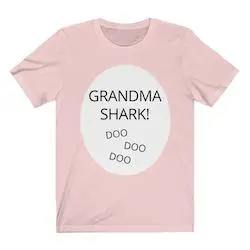 Grandparents Day Gift Idea for Grandmother: "Grandma Shark" Tee Shirt (by Shrimp Salad Circus on Etsy)