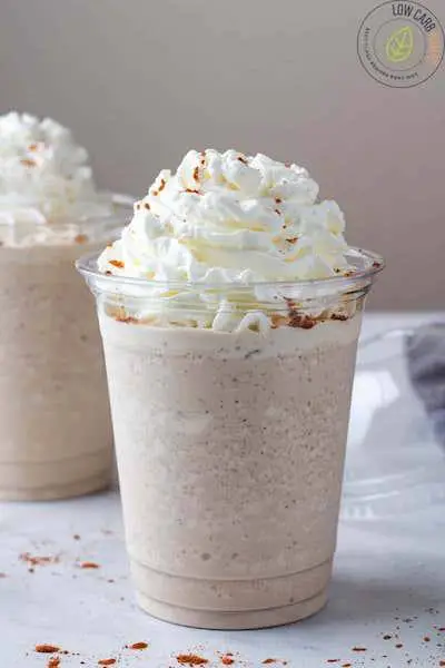 Keto Mocha Frappuccino Recipe + Photo by Low Carb Nomad