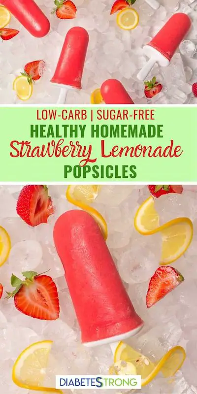 Sugar-Free Strawberry Lemonade Popsicles - Diabetes Strong