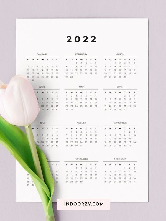 2022 calendar at a glance pdf calendar printable free