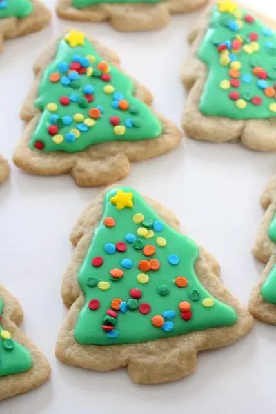 Gluten-Free Christmas Tree Sugar Cookies (Vegan, Allergy-Free)