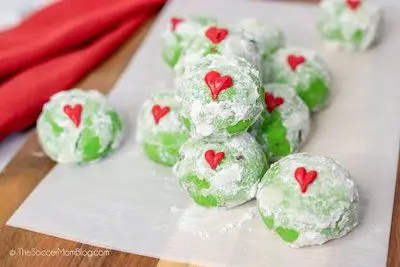 Grinch Snowball Christmas Cookies Recipe