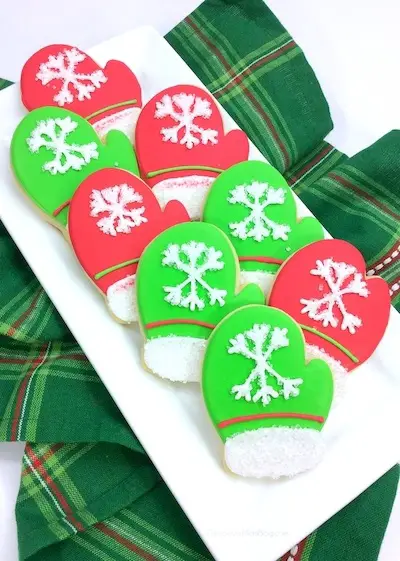Mittens Christmas Sugar Cookies