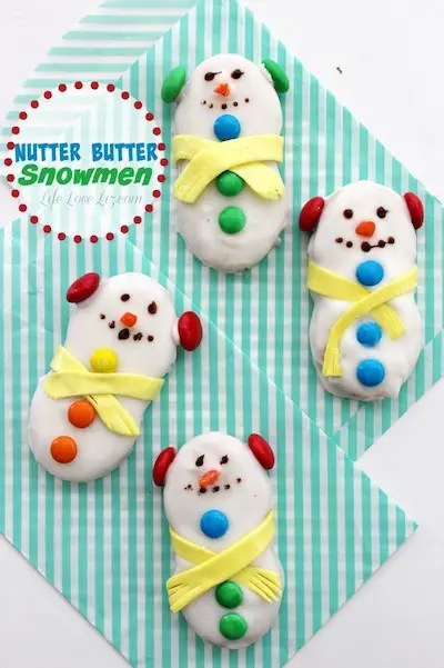 Nutter Butter Snowman Christmas Cookies
