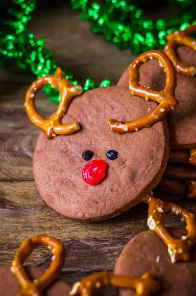 Rudolph Chocolate Sugar Cookies