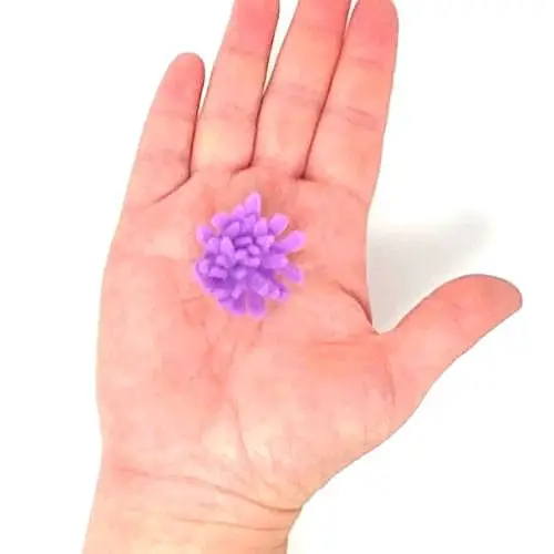 purple rolled felt flower